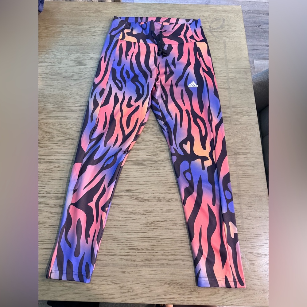 Adidas Women's Vibrant Animal Print Leggings and matching Tee